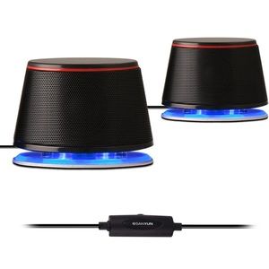 Sanyun SW102 Computer Speakers, 5Wx2, Deep Bass in Small Body-brand new w/ box